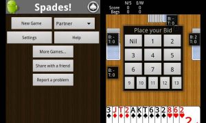 spades splash gameplay menu screen